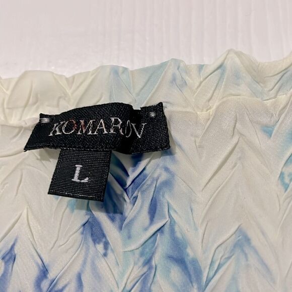 Komarov Floral Sleeveless Midi Dress Charmeuse Size Large - Picture 3 of 5